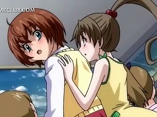 Anime adolescente sexo esclavo se pone el coño peludo perforado